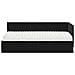 Struttura Letto Angolare con Materasso 2 pcs Nero Velluto - Foto miniatura 5