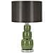 Lampada Da Tavolo Eva Three In Vetro Bianco E Grigio Con Paralume In Tessuto — Ø 33 Cm - Foto miniatura 1