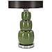 Lampada Da Tavolo Eva Three In Vetro Bianco E Grigio Con Paralume In Tessuto — Ø 33 Cm - Foto miniatura 2