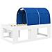 Letto con Tunnel 4 pcs Bianco e Blu Legno ingegnerizzato - Foto miniatura 8