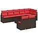 Set di divani 9 pcs Marrone polyrattan - Foto miniatura 1