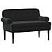 Loveseat con bottoni imbottiti Nero 120 x 66 x 78 cm - Foto miniatura 1