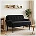 Loveseat con bottoni imbottiti Nero 120 x 66 x 78 cm - Foto miniatura 2