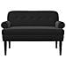 Loveseat con bottoni imbottiti Nero 120 x 66 x 78 cm - Foto miniatura 3