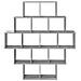 Scaffale da parete Sonoma grigio 120 x 20 x 136 cm - Foto miniatura 4