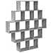Scaffale da parete Sonoma grigio 120 x 20 x 136 cm - Foto miniatura 6