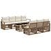 Set Divano da Giardino 8 pz Beige e Bianco Crema polyrattan - Foto miniatura 1
