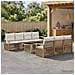 Set Divano da Giardino 8 pz Beige e Bianco Crema polyrattan - Foto miniatura 3