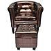 Chesterfield Poltrona Con Poggiapiedi, Poltroncina Caffé - Foto miniatura 1