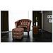 Chesterfield Poltrona Con Poggiapiedi, Poltroncina Caffé - Foto miniatura 2