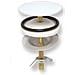 Copriforo Pesante Mm. 50 Per Lavabo / bidet, Copriforo Per Lavabo E Bidet In Ottone Bianco Tipo Pesante Mm. 50 Con Guarnizione Rondella E Galletto - Foto miniatura 1