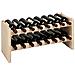 Modulo Cantinetta 69x27xh30cm. Cantina Componibile Portabottiglie In Legno Di Pino Naturale 16 Postazioni - Foto miniatura 1
