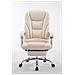 Sedia Ufficio Pacific in Similpelle - Poltrona Studio Carico Max 150 kg I Sedia Pc Imbottita e Regolabile I Poltrona Ufficio Ergonomica con Poggiapiedi e Ruote Antiattrito Crema - Foto miniatura 2