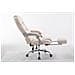 Sedia Ufficio Pacific in Similpelle - Poltrona Studio Carico Max 150 kg I Sedia Pc Imbottita e Regolabile I Poltrona Ufficio Ergonomica con Poggiapiedi e Ruote Antiattrito Crema - Foto miniatura 3