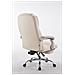 Sedia Ufficio Pacific in Similpelle - Poltrona Studio Carico Max 150 kg I Sedia Pc Imbottita e Regolabile I Poltrona Ufficio Ergonomica con Poggiapiedi e Ruote Antiattrito Crema - Foto miniatura 4