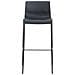 Sgabello Bar Hoover in Polipropilene I Sgabello Alto Design 4 Gambe in Metallo | Sedia Sgabello Impilabile con Schienale I Sgabello Bancone H 76 CM Grigio Base Nero - Foto miniatura 2