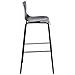 Sgabello Bar Hoover in Polipropilene I Sgabello Alto Design 4 Gambe in Metallo | Sedia Sgabello Impilabile con Schienale I Sgabello Bancone H 76 CM Grigio Base Nero - Foto miniatura 3