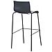 Sgabello Bar Hoover in Polipropilene I Sgabello Alto Design 4 Gambe in Metallo | Sedia Sgabello Impilabile con Schienale I Sgabello Bancone H 76 CM Grigio Base Nero - Foto miniatura 4