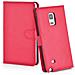 Custodia Compatibile Con Samsung Galaxy Note Edge In Rosso Carminio - Coperchio Protettiva Con Chiusura Magnetica, Funzione Stand E Tasca Per Le Carte - Foto miniatura 2