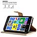 Custodia Compatibile Con Nokia Lumia 625 In Marrone Cappuccino - Coperchio Protettiva Con Chiusura Magnetica, Funzione Stand E Tasca Per Le Carte - Foto miniatura 2