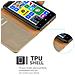 Custodia Compatibile Con Nokia Lumia 625 In Marrone Cappuccino - Coperchio Protettiva Con Chiusura Magnetica, Funzione Stand E Tasca Per Le Carte - Foto miniatura 3