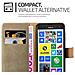 Custodia Compatibile Con Nokia Lumia 625 In Marrone Cappuccino - Coperchio Protettiva Con Chiusura Magnetica, Funzione Stand E Tasca Per Le Carte - Foto miniatura 6