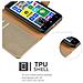 Custodia Compatibile Con Nokia Lumia 625 In Marrone Cappuccino - Coperchio Protettiva Con Chiusura Magnetica, Funzione Stand E Tasca Per Le Carte - Foto miniatura 7