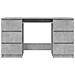 Scrivania Grigio Cemento 140x50x77 cm in Legno Multistrato - Foto miniatura 3