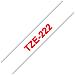 Cassetta Nastro Tz-222 Tze-222 Compatibile Brother Testo Rosso Su Bianco 9mmx8mt Tz222 Laminato Alta Qualita' - Foto miniatura 2