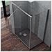 Porta Doccia Battente Swing Per Box Nicchia Cristallo Temprato *** Misure : 97-99xh195 Cm Trasparente - Foto miniatura 1