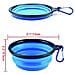 Pieghevole Corsa Del Cane Del Silicone Del Gatto Ciotola Portatile Pet Food Water Bowl Nutrire Abbeveratoio Acqua Portatile Bevitore Con Acqua Gancio Facile Da Trasportare Risparmio Di Spazio. (1 Pz) (s-blu)  - Foto miniatura 2
