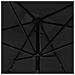 Ombrellone da Esterni con LED e Palo in Acciaio Nero 2x3 m - Foto miniatura 2