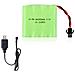1 Pezzo Batteria Ricaricabile 4.8v Ni-mh 2400 Mah Per Controllo Remoto Auto + Cavo Carica Usb - Foto miniatura 1