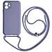 Cover Semirigida Per Iphone 11 Cordino Nylon 80 Cm Viola Chiaro - Foto miniatura 1