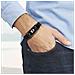 Cinturino Per Xiaomi Mi Band 6 Et5 Maglie In Acciaio Chiusura A Farfalla Nero - Foto miniatura 3
