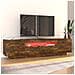 Mobile Porta TV con Luci LED Rovere Fumo 160x35x40 cm - Foto miniatura 2