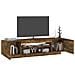 Mobile Porta TV con Luci LED Rovere Fumo 160x35x40 cm - Foto miniatura 3