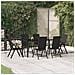 Set Da Pranzo Da Giardino 7 Pz Nero In Polyrattan - Foto miniatura 1