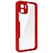 Cover Xiaomi Redmi A1 E Redmi A2 Retro Plexiglass Fronte Polimero Bordo Rosso - Foto miniatura 5