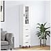 Credenza Bianca 34,5x34x180 Cm In Legno Multistrato - Foto miniatura 1