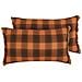 Set Di 2 Cuscini Barja 40 X 70 Cm Arancione Trama A Scacchi - Foto miniatura 2