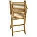 Sedie Giardino Pieghevoli 4pz 54,5x61,5x86,5 Cm Massello Acacia - Foto miniatura 3
