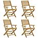 Sedie Giardino Pieghevoli 4pz 54,5x61,5x86,5 Cm Massello Acacia - Foto miniatura 1