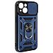 Cover Per Iphone 15 Anello Supporto Coprifotocamera Scorrevole, Blu Scuro - Foto miniatura 1