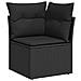 Set Divani Da Giardino 9 Pz Con Cuscini Nero In Polyrattan - Foto miniatura 7