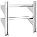 Mensola a Muro 2 Ripiani 50x23,5x48cm Argento in Acciaio Inox - Foto miniatura 8