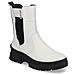 White Casual Closed Booties Stivaletti Pelle Scarpe Donna Bianco Eu 38, W0380-80 - Foto miniatura 2