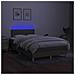 Letto a Molle con Materasso e LED Tortora 120x190 cm in Tessuto - Foto miniatura 4