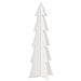 Albero Di Natale Decorativo Bianco 112 Cm Legno Massello Pino - Foto miniatura 2