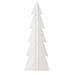Albero Di Natale Decorativo Bianco 112 Cm Legno Massello Pino - Foto miniatura 3